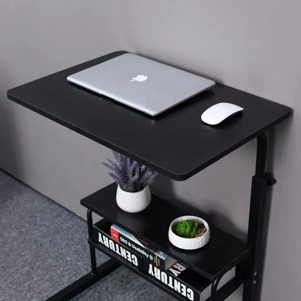 Double Layer Adjustable Laptop Desk With Wheels