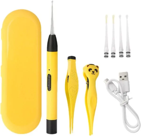 61-sKdNuVfL._AC_SL1500_ Electric Ear Plugs, Ear Wax Removal for Children with Lighting Mode - Ear Scoop Reusable Safety Cleaner for Family, Children, Teenagers, Adults