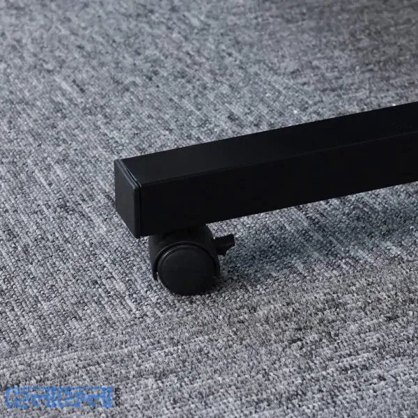Double Layer Adjustable Table With Wheels (Premium Black Color) Double Layer Adjustable Table With Wheels (Premium Black Color)