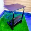 Double Layer Adjustable Laptop Desk With Wheels (black)