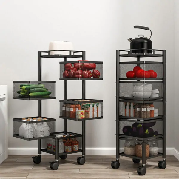 4 Layer Square Shape Kitchen Rack