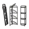4 Layer Foldable Corner Shelves Rack