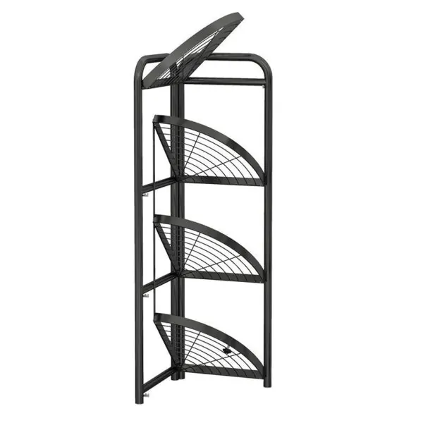 4 Layer Foldable Corner Shelves Rack
