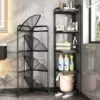4 Layer Foldable Corner Shelves Rack