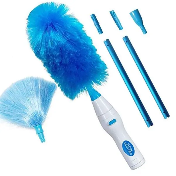 Spin duster hand-held electronic cleaning brush dust remover
