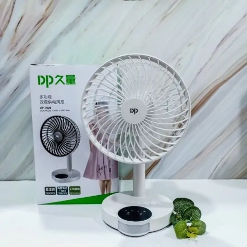 DP 7626 Rechargeable Mini Fan – 4000mAh Portable USB Fan