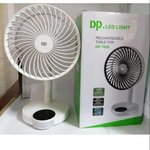 DP 7626 Rechargeable Mini Fan – 4000mAh Portable USB Fan