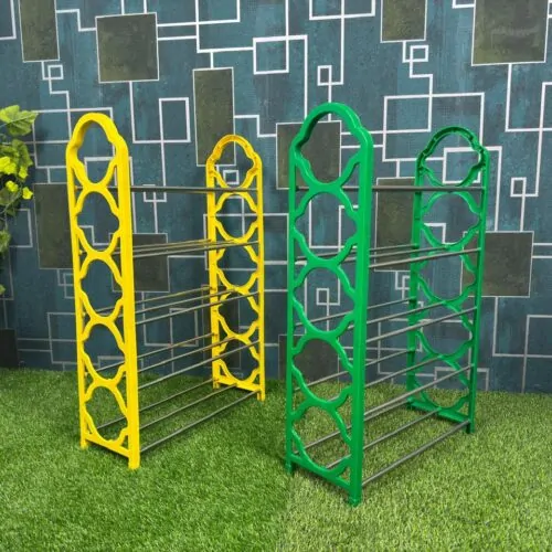 5 Layer Shoe Rack Plastic and Aluminum Metal
