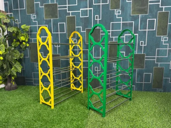 5 Layer Shoe Rack Plastic and Aluminum Metal