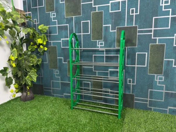5 Layer Shoe Rack Plastic and Aluminum Metal