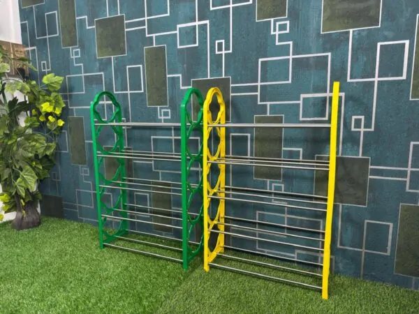5 Layer Shoe Rack Plastic and Aluminum Metal