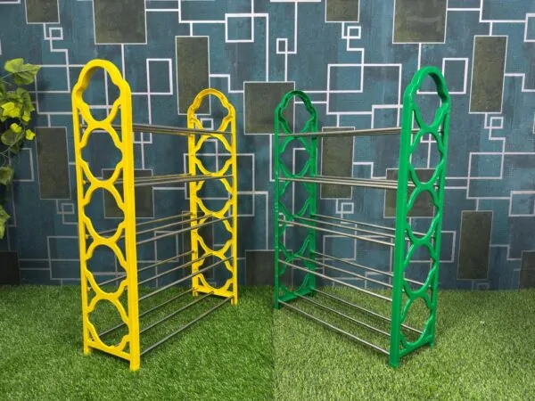 5 Layer Shoe Rack Plastic and Aluminum Metal
