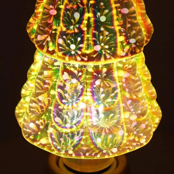 3D Firework Led Decorative Light Bulb Christmas Tree Shape