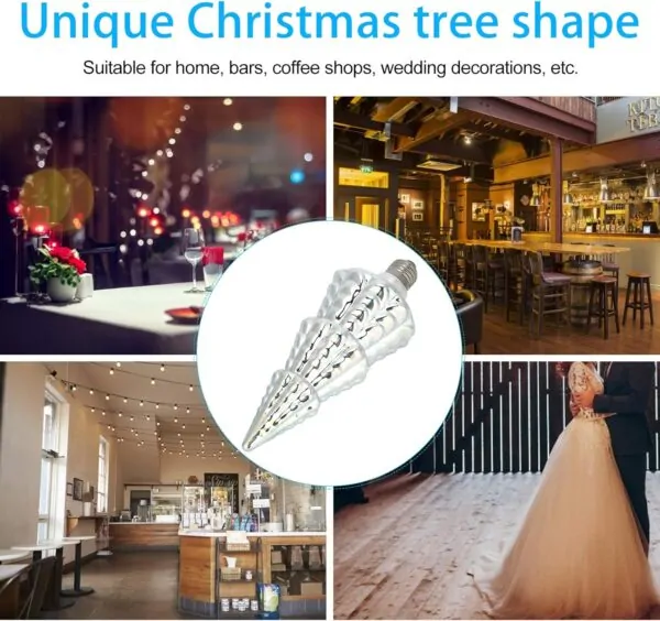 3D Firework Led Decorative Light Bulb Christmas Tree Shape