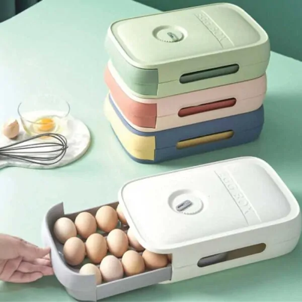 Automatic Rolling Stackable Egg Holder Storage Drawer Box Automatic Rolling Stackable Egg Holder Storage Drawer Box