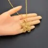 Butterfly Gold Plate Locket Necklace