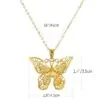 Butterfly Gold Plate Locket Necklace