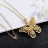 Butterfly Gold Plate Locket Necklace