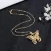 Butterfly Gold Plate Locket Necklace