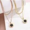 BLACK CIRCLE LOCKET