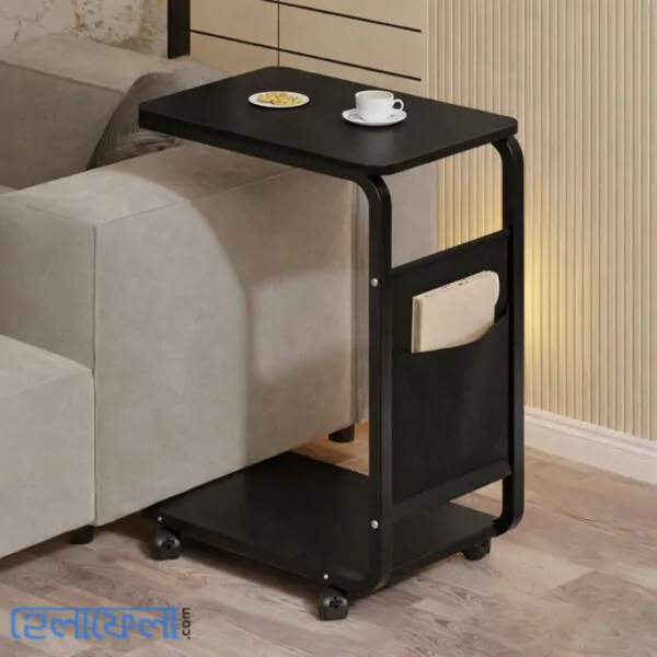 Moveable Side Table Black Color (Premium Quality)