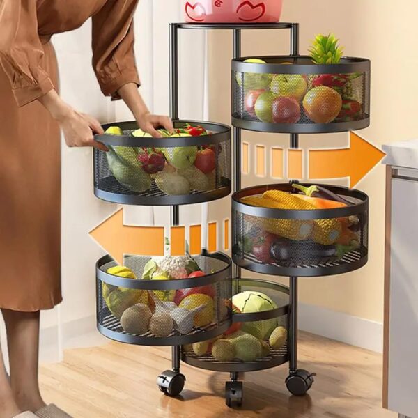 5 Layer Round Shape Kitchen Rack