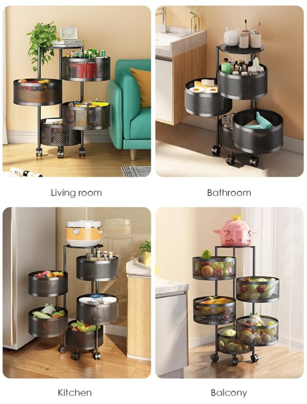 5 Layer Round Shape Kitchen Rack