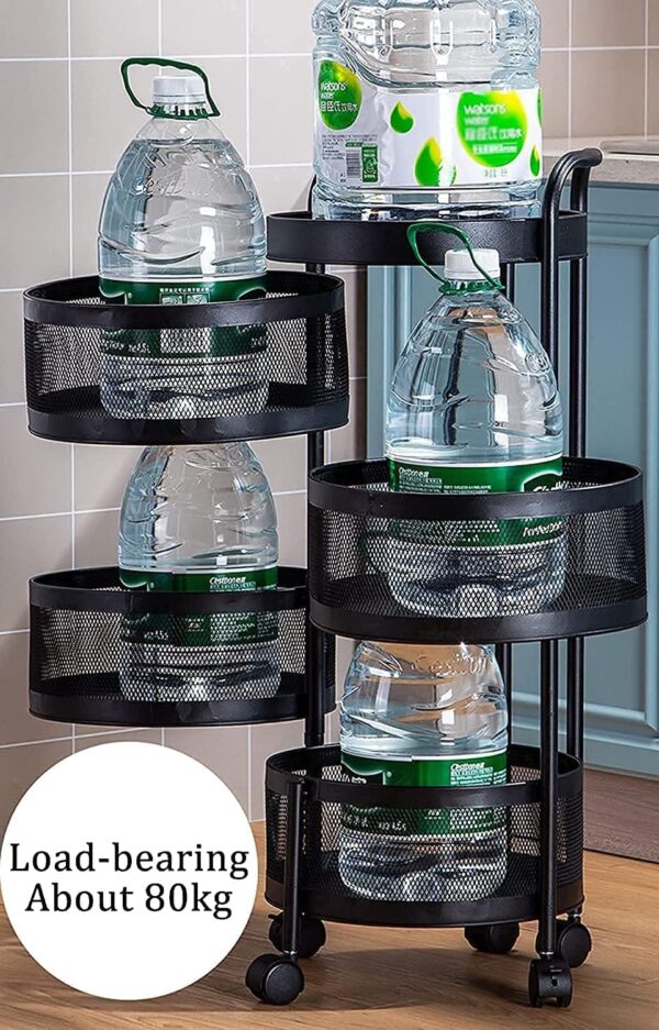 4 Layer Round Shape Kitchen Rack