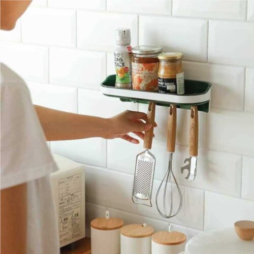 Wall Shelf Multiple Hook Storage