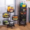 4 Layer Round Shape Kitchen Rack