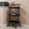 3 Layer Multipurpose Portable Trolley Rack