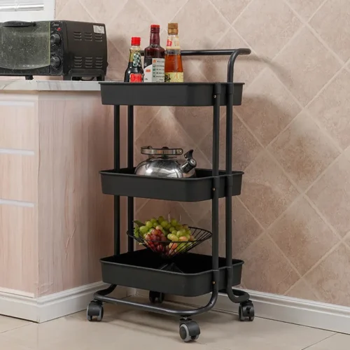 3 Layer Multipurpose Portable Trolley Rack 3 Layer Multipurpose Portable Trolley Rack