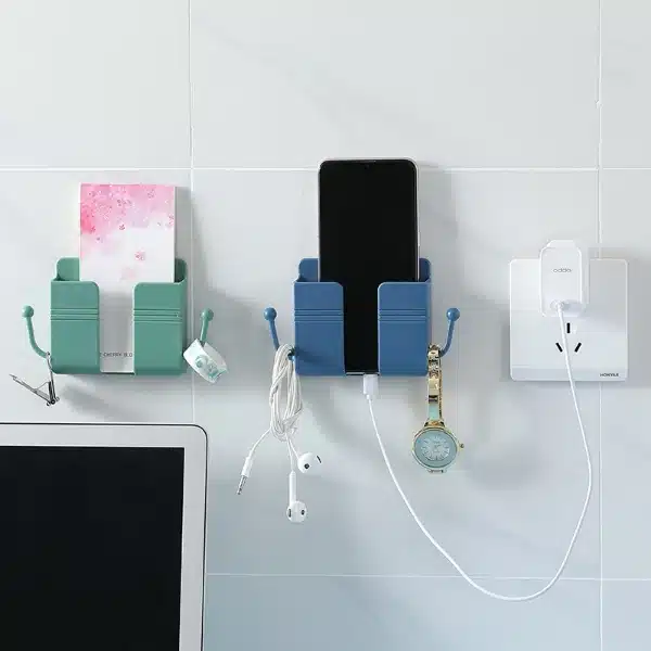 Mobile Phone Charging Hanging Holder Multifunction Wall Mounted Plug Bracket